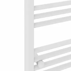 Rinse Straight Bathroom Heated Towel Rail Ladder Radiator White 600x600mm