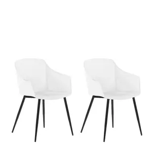 Scot Dining Chair (Set of 2) White / Black