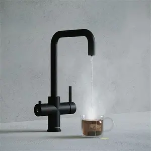 Verana 3-In-1 Square Instant Boiling Hot Water Kitchen Tap - Matt Black