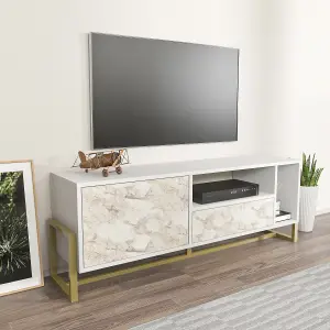 Decorotika - Utopia TV Stand TV Unit TV Cabinet with Shelves and One Cabinet