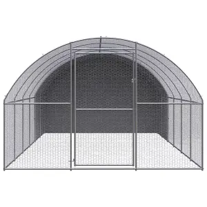 Outdoor Chicken Coop 3x6x2 m Galvanised Steel