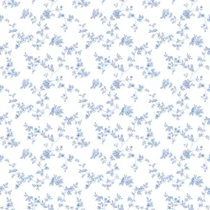 Galerie Small Prints Blue Delicate Floral Wallpaper Roll