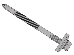 ForgeFix TFHW19CPSD55185H TechFast Composite Panels to Steel Hex Screw No.5 Tip 5.5 x 185mm Box 50 FORTFH55185H