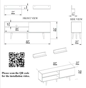 Decorotika Pi TV Stand TV Unit for TVs up to 63 inch