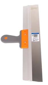 Toolty Filling Taping Spatula with Rubber Handle on Aluminium Profile 550/60mm Stainless Steel for Plastering Finishing Rendering