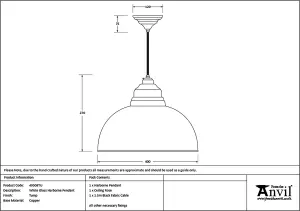 White Gloss Harborne Pendant in Tump