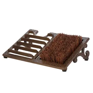 Cast Iron Free Standing Outdoor Garden Boot Brush and Scraper