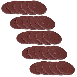 150mm Mixed Grit Hook And Loop Sanding Abrasive Discs Mixed Grit 250 Pack