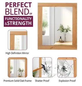 Hallowood Furniture Waverly Oak - Oak Framed Mirror (MIR930)