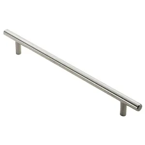 2x Round T Bar Cabinet Pull Handle 828 x 12mm 768mm Fixing Centres Satin Nickel