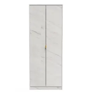 Fuji 2 Door Wardrobe in Marble (Ready Assembled)