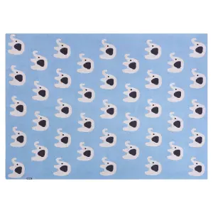 Blanket HILKOT Cotton 130 x 170 cm Blue