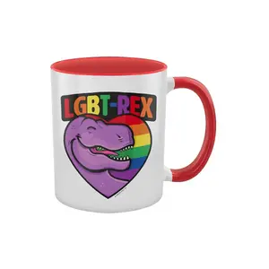 Grindstore LGBT-Rex Inner Two Tone Mug White/Red/Purple (One Size)