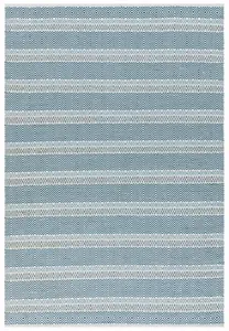 Blue Outdoor Rug, Geometric Striped Stain-Resistant Rug For Patio Decks Garden, 2mm Modern Outdoor Rug-200cm X 290cm