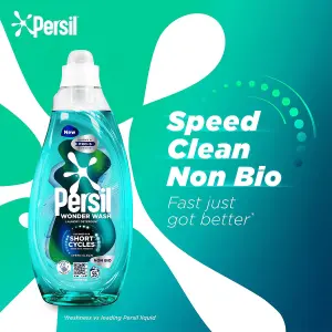 Persil Wonder Wash Liquid Laundry Detergent Non Bio Speed Clean 55W 1.485L, 2pk