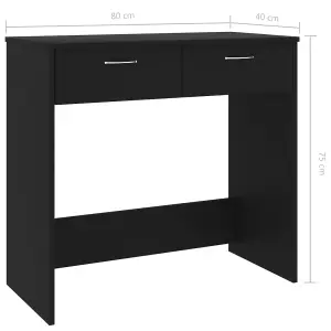 Berkfield Desk Black 80x40x75 cm Engineered Wood