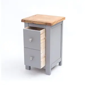 Gerry 2 Drawer Bedside Table Grey