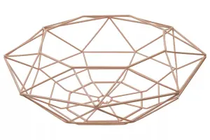 Interiors by Premier Vertex Pink Finish Fruit Basket