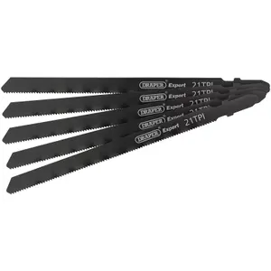 Draper  DT318A Jigsaw Blade Set, 130mm, (5 Piece) 81732