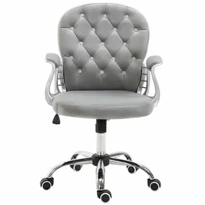 Wadkins Velvet Executive Chair Grey