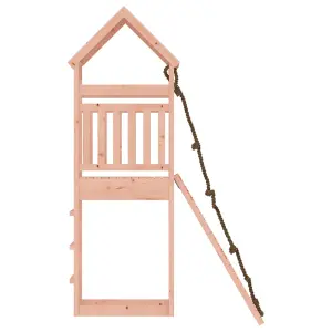 Berkfield Playhouse with Climbing Wall Solid Wood Douglas