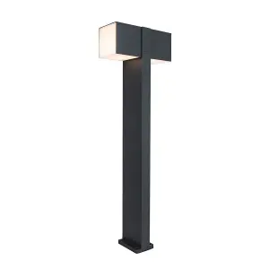 MORGAN - CGC Dark Grey Double Cube LED Outdoor Post Light