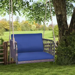 Costway Patio Porch Swing Chair Outdoor Single Person Hanging Seat w/ Cushion