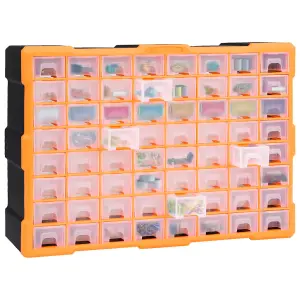 Berkfield Multi-drawer Organiser with 64 Drawers 52x16x37.5 cm