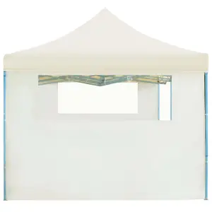 Berkfield Folding Pop-up Party Tent with 5 Sidewalls 3x9 m Cream