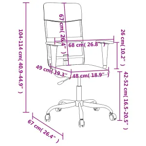 Berkfield Office Chair Dark Grey Fabric