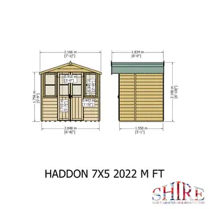 Haddon 7 x 5 Ft Shiplap Summer House Yes