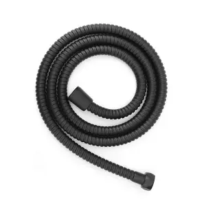 Euroshowers Black Stainless Steel Shower Hose - 150cm