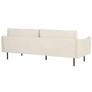 3 Seater Velvet Sofa Light Beige VINTERBRO