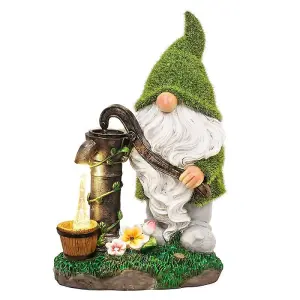 Gardenwize Solar Powered Artificial Garden Gonk Resin Ornament + Built-in LED Light