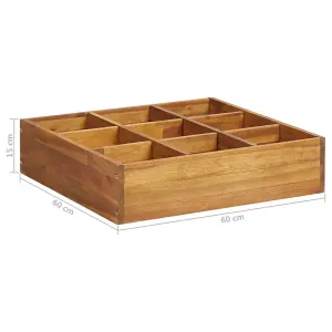 Berkfield Herb Garden Raised Bed Solid Acacia Wood 60x60x15 cm