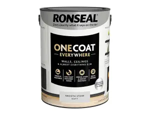 Ronseal KCB.7015103.12704.81 One Coat Everywhere Interior Smooth Stone Matt 5 litre RSLOCESSM5L