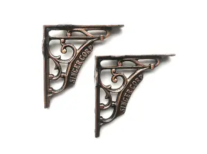 Shelf Brackets Singer Corp Antique Copper - 7'' X 7.5'' Inch