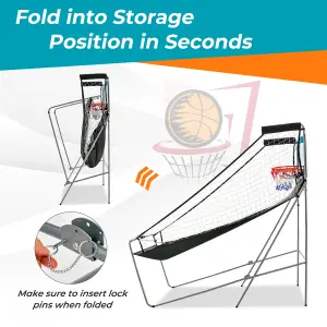 Costway 8 IN 1 Basketball Arcade Game Indoor Sport Basketball Arcade Shootout Scoreboard