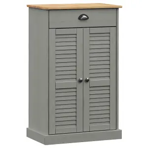 Shoe Cabinet VIGO Grey 60x35x96 cm Solid Wood Pine