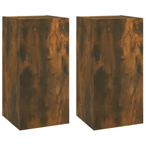 Berkfield TV Cabinets 2 pcs Smoked Oak 30.5x30x60 cm Engineered Wood