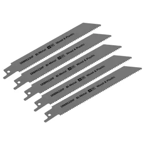 Reciprocating Saw Blade Wood & Plastics 150mm Length 10tpi Pack of 5 by Ufixt