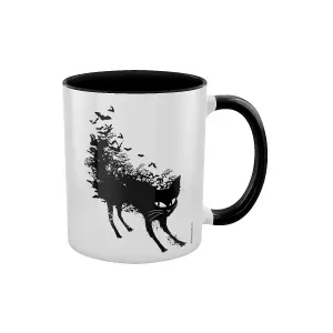 Grindstore Bat Cat Inner Two Tone Mug White/Black (One Size)