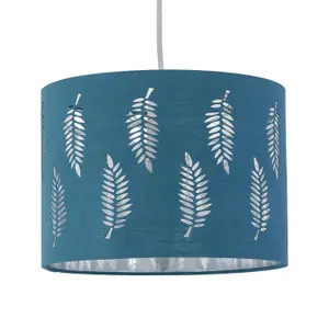 First Choice Lighting Fern Teal Cut Out 30cm Pendant Lightshade