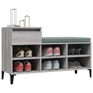 Berkfield Shoe Cabinet Grey Sonoma 102x36x60 cm Engineered Wood