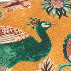 Wylder Holland Park Duo Peacock Pride Linen Look Feather Rich Cushion