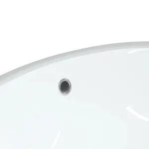 Bathroom Sink White 33x29x16.5 cm Oval Ceramic