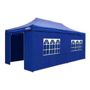 Dellonda Premium 3x6m Pop-Up Gazebo & Side Walls with Carry Bag, Stakes & Weight Bags