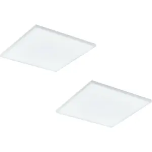 2 PACK 450mm Sleek Ceiling Light White Slim Square Low Profile 20W LED 4000K