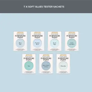 Rust-Oleum Light Blue Chalky Furniture Paint Tester Samples - 10ml