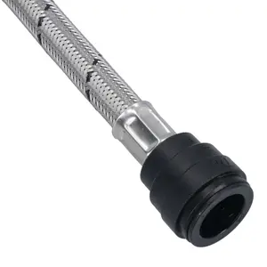 22mm Easy Fit Braided Tap Connector Push fit 22mm x 22mm 300mm Long